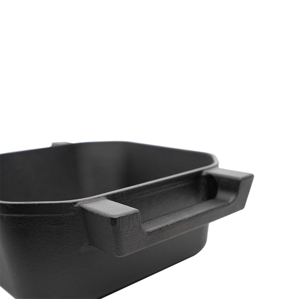 Bruk av Dutch oven Square 7 qt uten føtter støpejern 6,5 l - SANTOS som grillpanne
