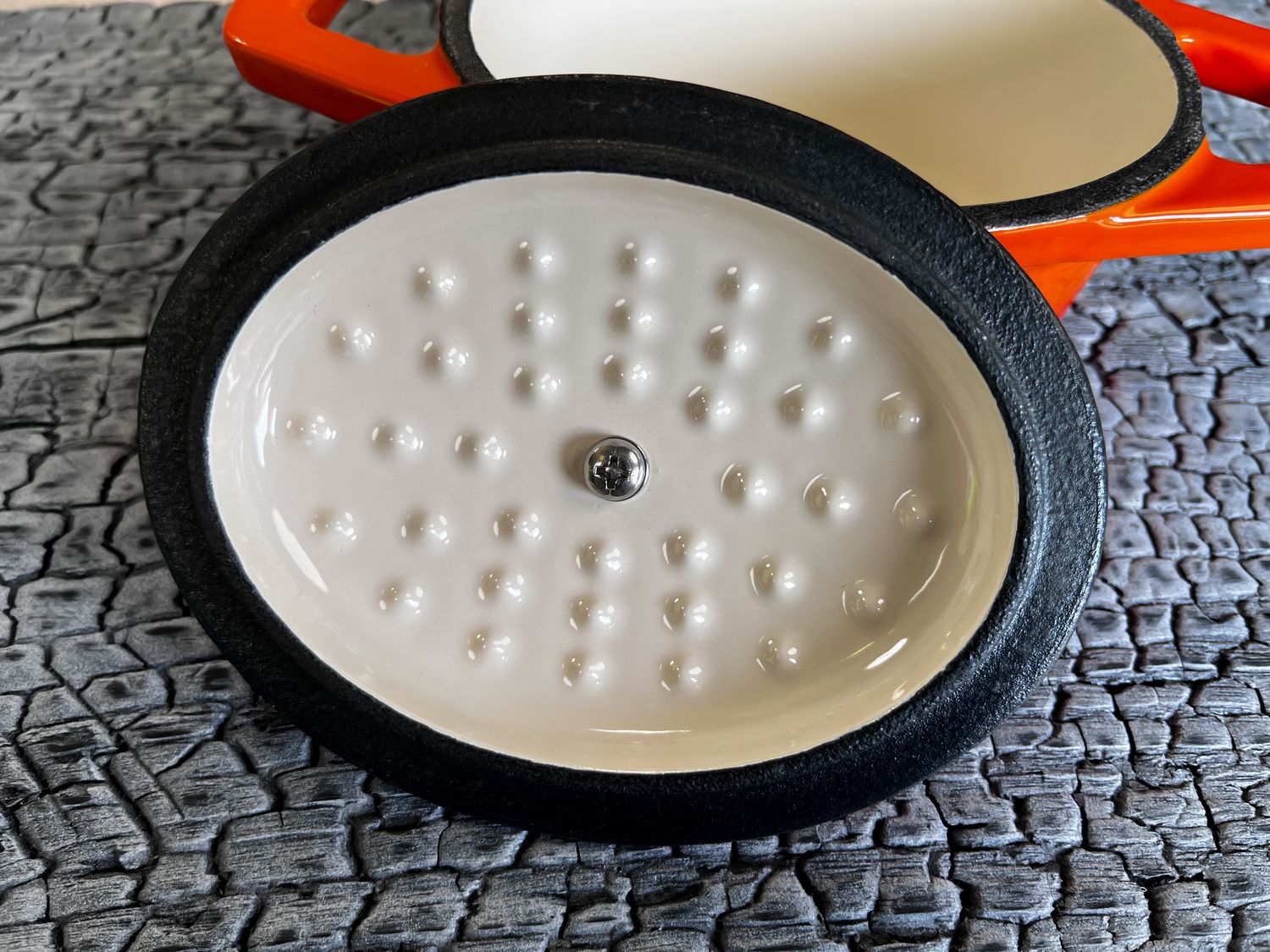 Detaljbilde av Dutch oven emaljert støpejern XS 0,35 l orange - Grillfürst