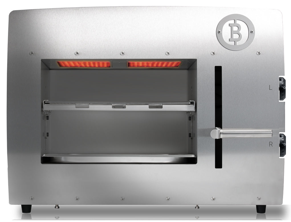 E-Beefer XL Indoor elektrisk ovnsgrill 800°C forfra