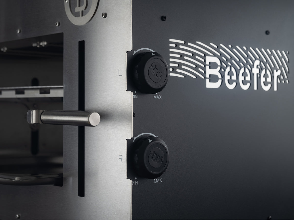 E-Beefer XL Indoor elektrisk ovnsgrill 800°C kontrollpanel