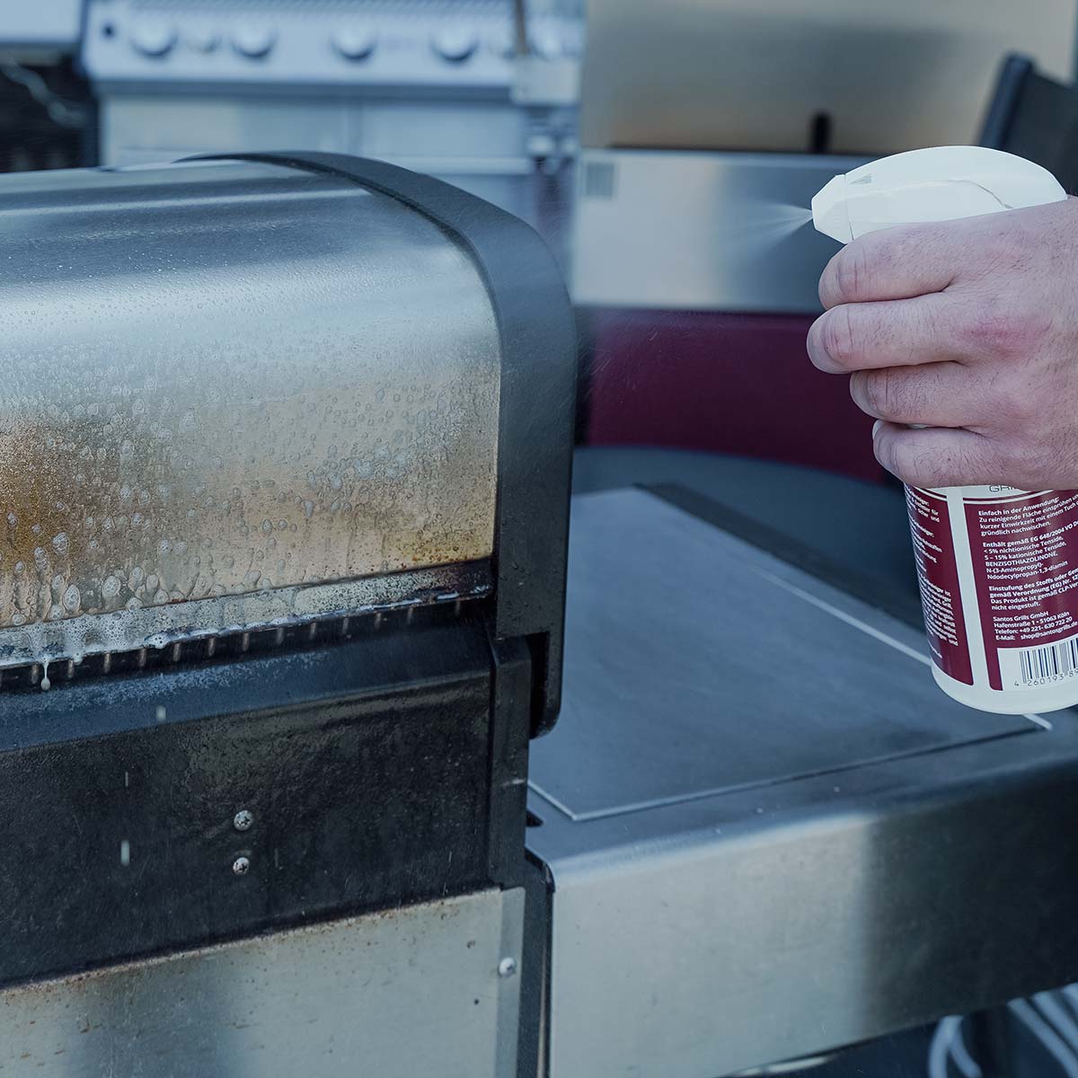 Eco fettløser og grillrengjøringsmiddel 500 ml - SANTOS bakside