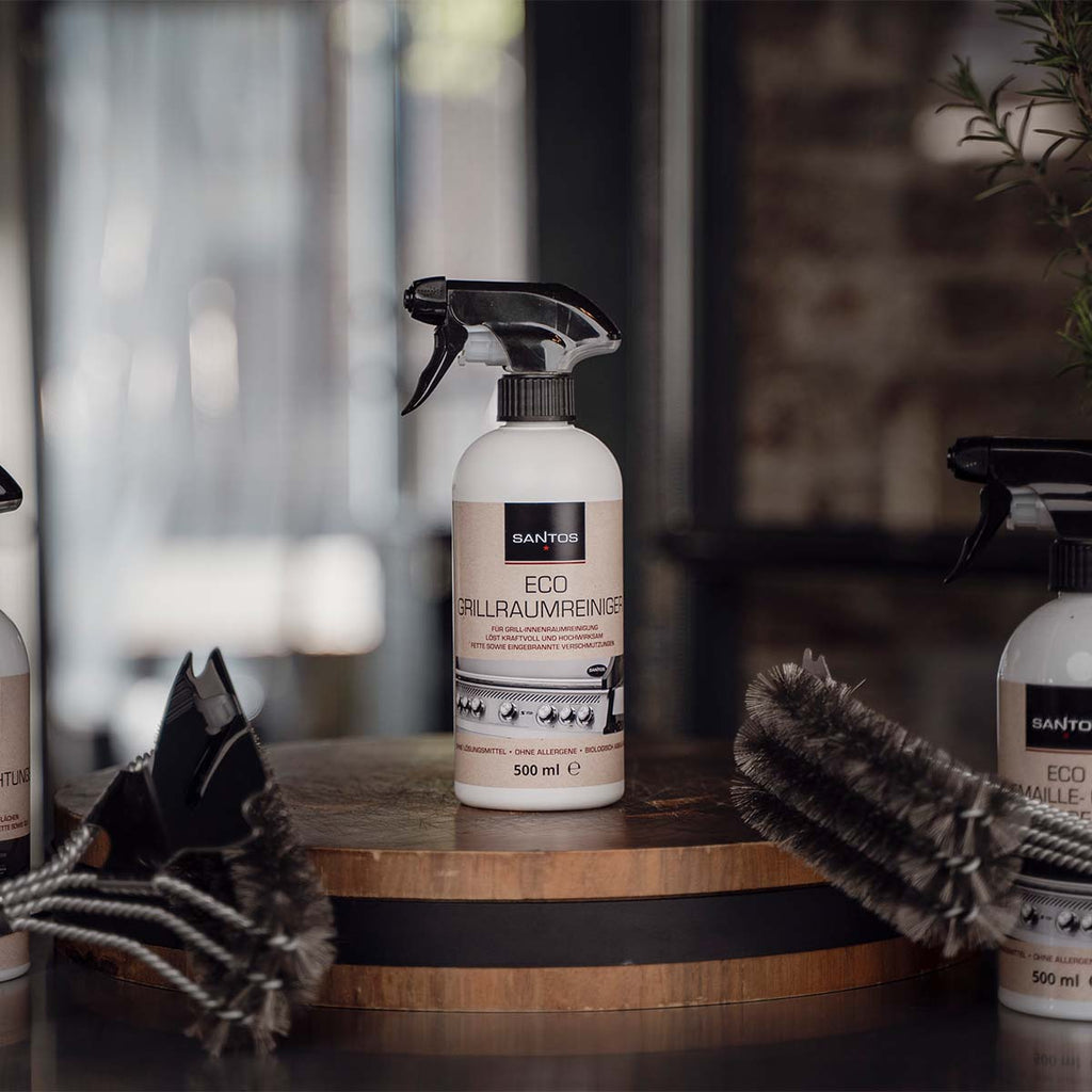 Eco grillrengjøringsmiddel 500 ml - SANTOS bakside etikett