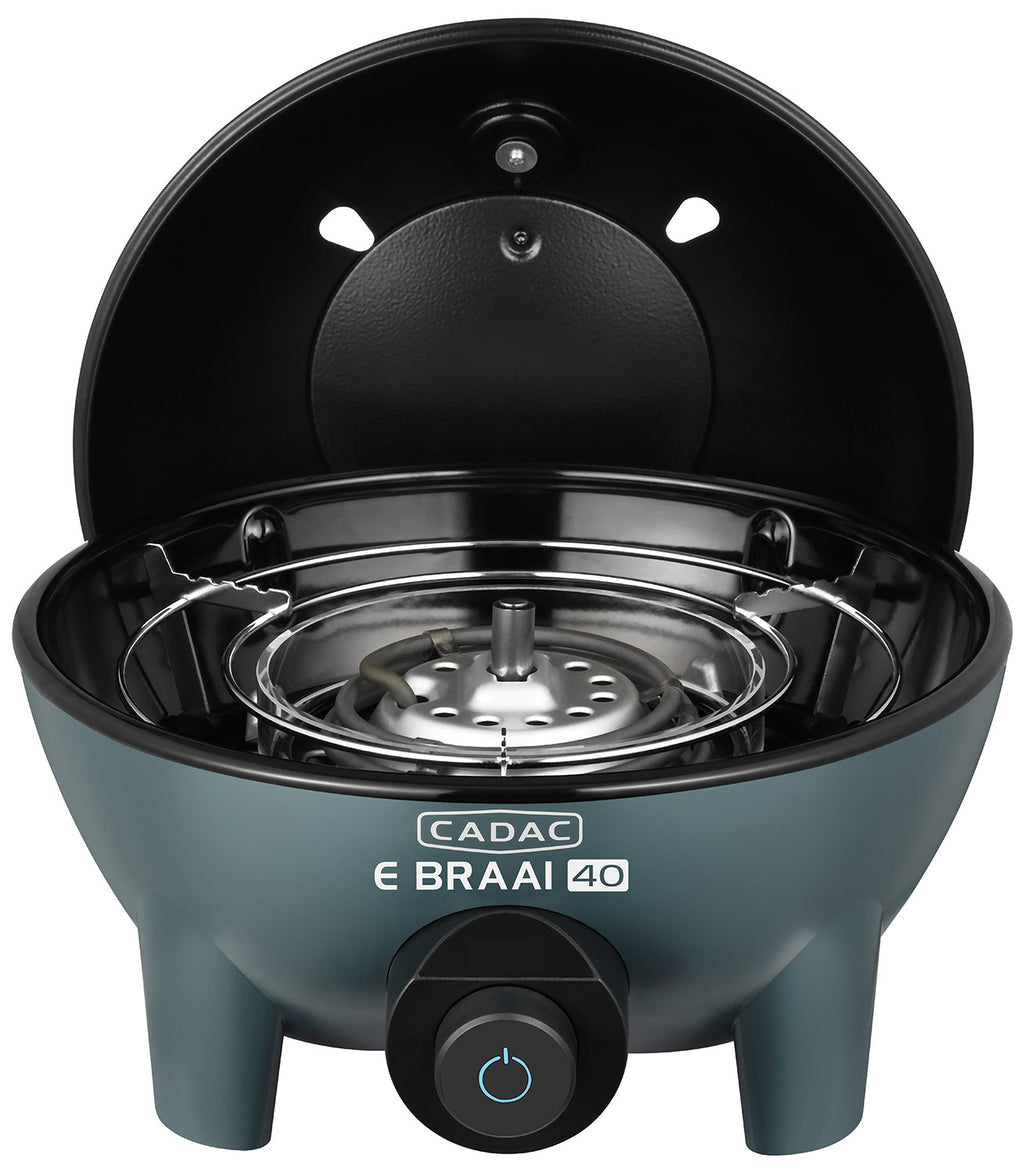 Montert Elektrisk bordgrill E-Braai 40 BBQ/Dome Petrol med lokk