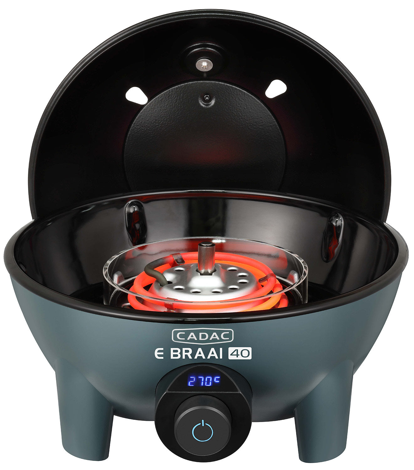 Nærbilde av temperaturkontroll på Elektrisk bordgrill E-Braai 40 BBQ/Dome Petrol