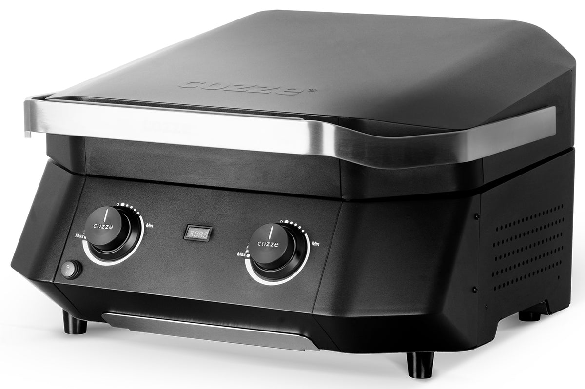 Elektrisk grill E-500 2 varmeelementer 350 °C støpejernsrist forfra