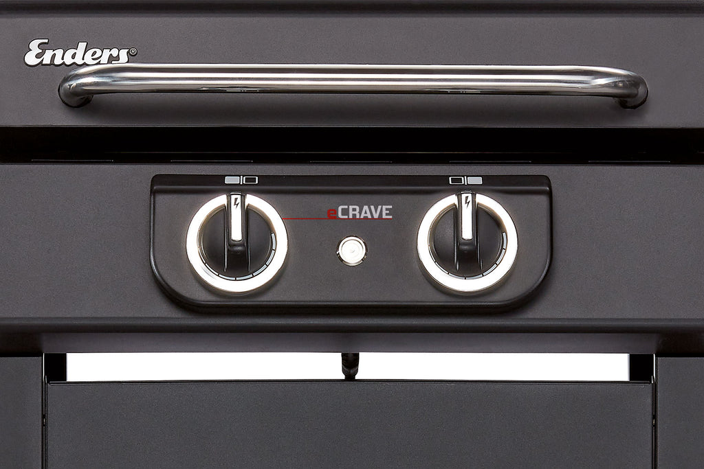 Elektrisk grill eCrave 2 støpejernsrist 2 elementer - Enders fettoppsamler i rustfritt stål