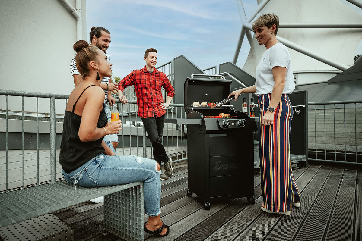 Elektrisk grill eCrave 2 støpejernsrist 2 elementer - Enders montert og klar til bruk