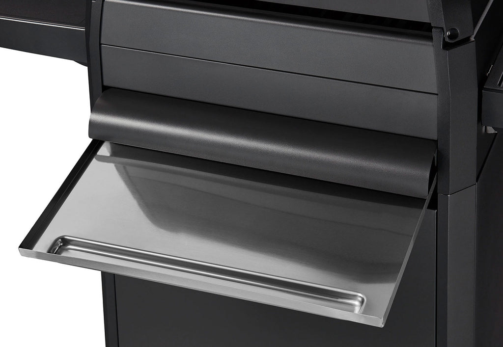 Fettskuff i rustfritt stål på Elektrisk grill eFlow Pro 2 Turbo Shadow