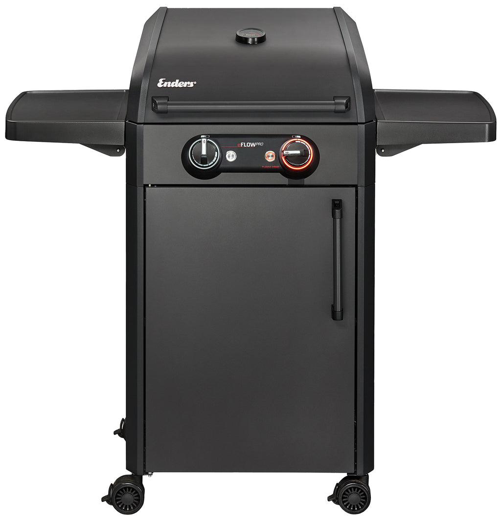 Elektrisk grill eFlow Pro 2 Turbo Shadow støpejernsrist forfra