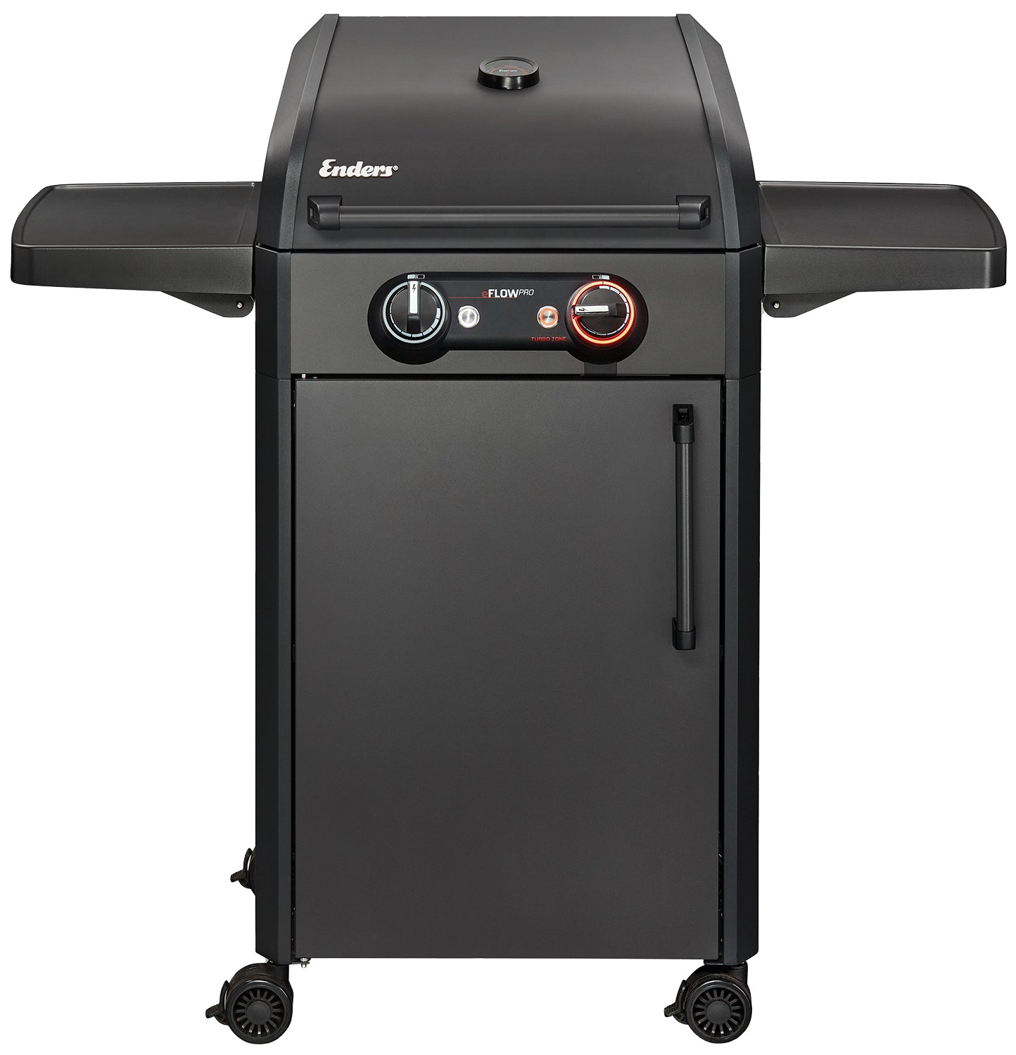 Elektrisk grill eFlow Pro 2 Turbo Shadow støpejernsrist forfra