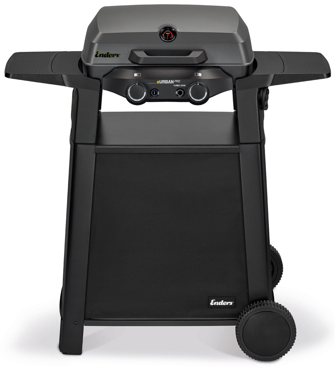Elektrisk grill eUrban Pro 2 Turbo inkl. tralle støpejernsrist forfra
