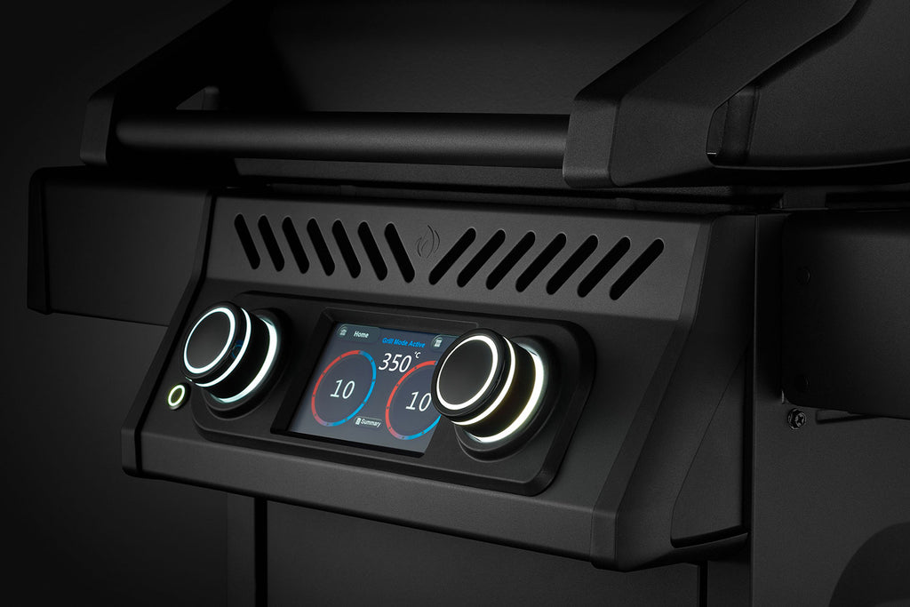Elektrisk grill Rogue EQ 365 matt svart med åpen lokk