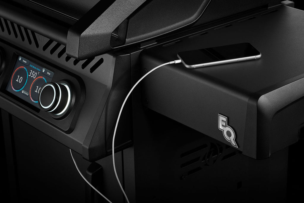 Nærbilde av kontrollpanel på Elektrisk grill Rogue EQ 365 matt svart