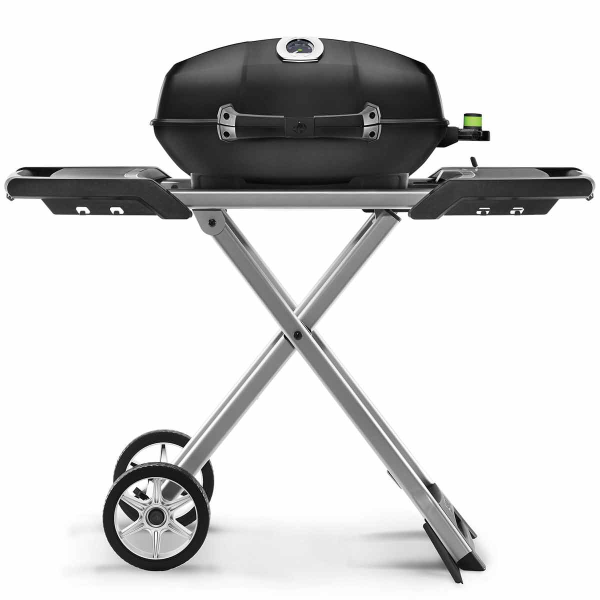 Elektrisk grill TravelQ PRO285EX med sammenleggbar vogn forfra