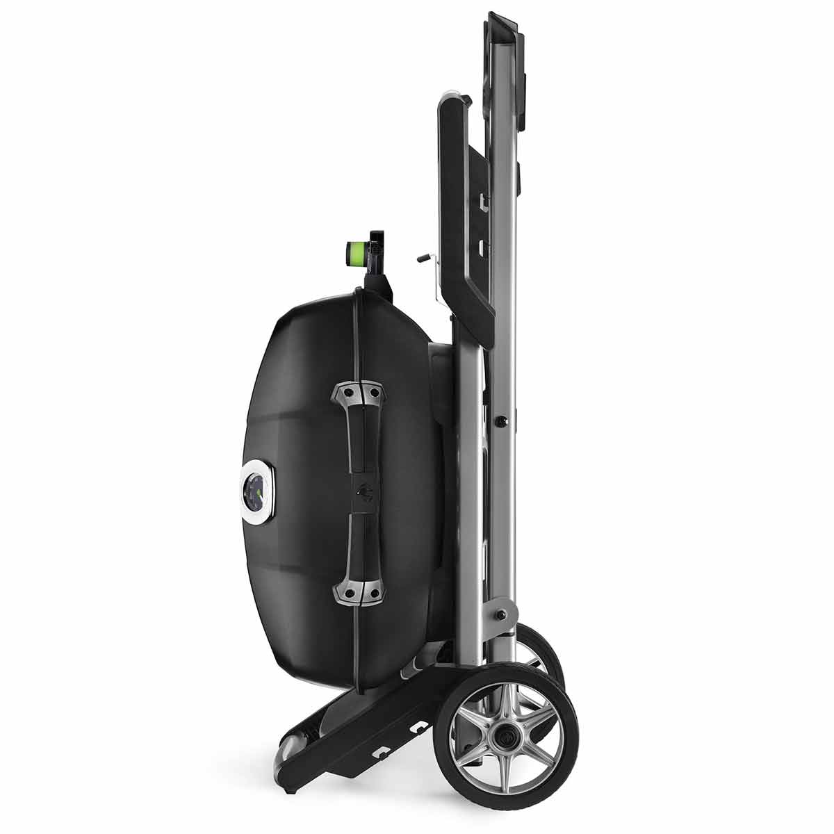Montert Elektrisk grill TravelQ PRO285EX med sammenleggbar vogn i bruk