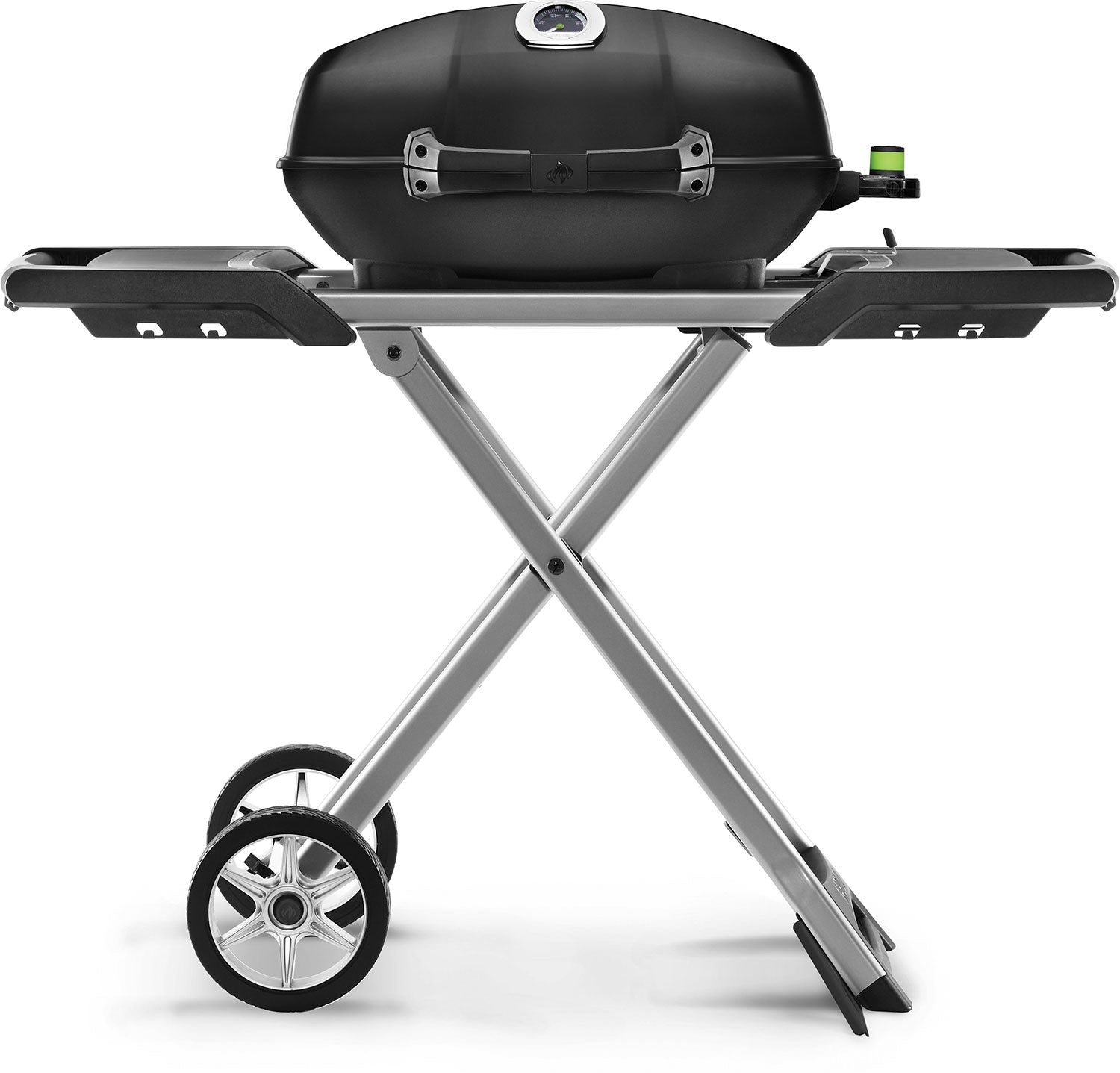 Elektrisk grill TravelQ PRO285EX med sammenleggbar vogn forfra