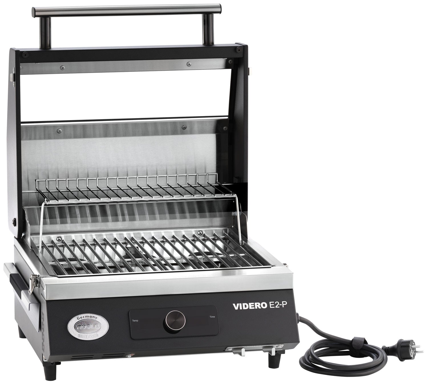 Bakside av Elektrisk grill Videro E2-P campinggrill 2800W