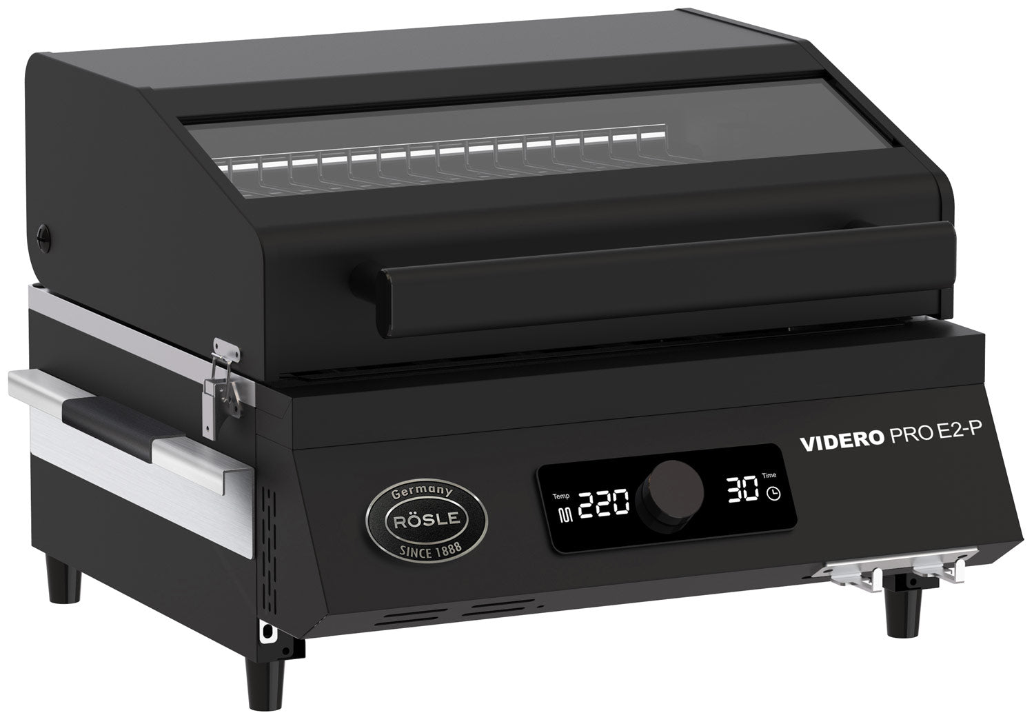 Elektrisk grill Videro Pro E2-P campinggrill 2800W sett forfra