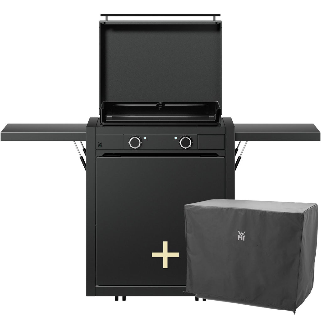 Elektrisk plancha grill Edition One 60 cm med vogn og trekk forfra