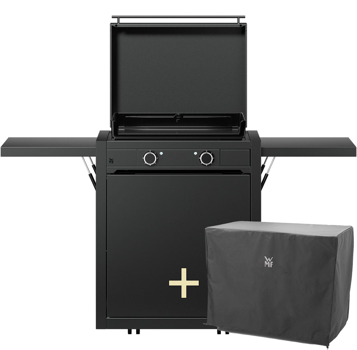 Elektrisk plancha grill Edition One 60 cm med vogn og trekk forfra