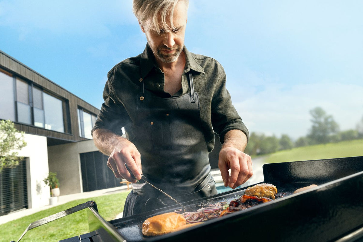 Nærbilde av kontrollpanel på Elektrisk plancha grill Edition One 60 cm med lokk og trekk