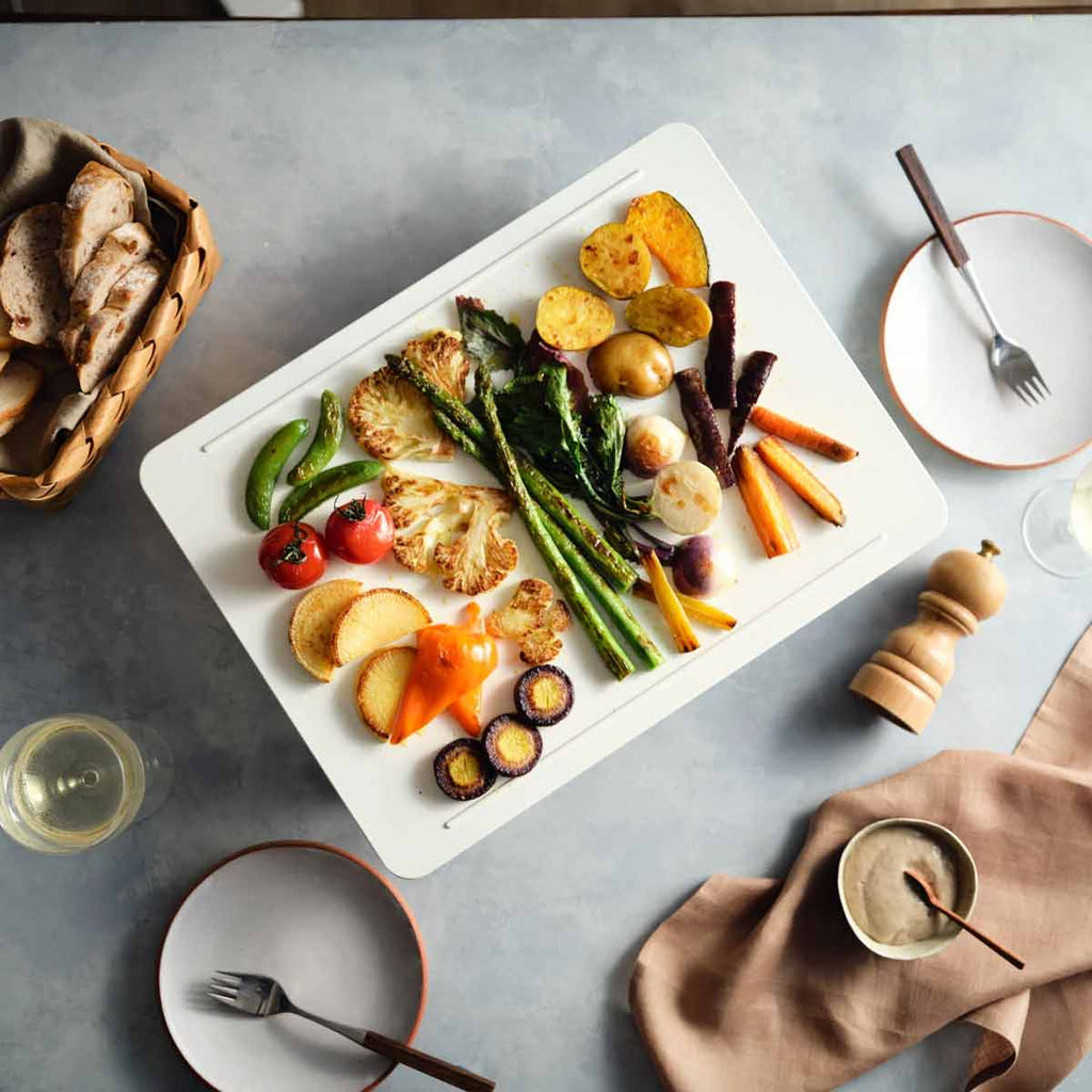 Bakside av Elektrisk plancha MAGIC GRILL hvit 950W