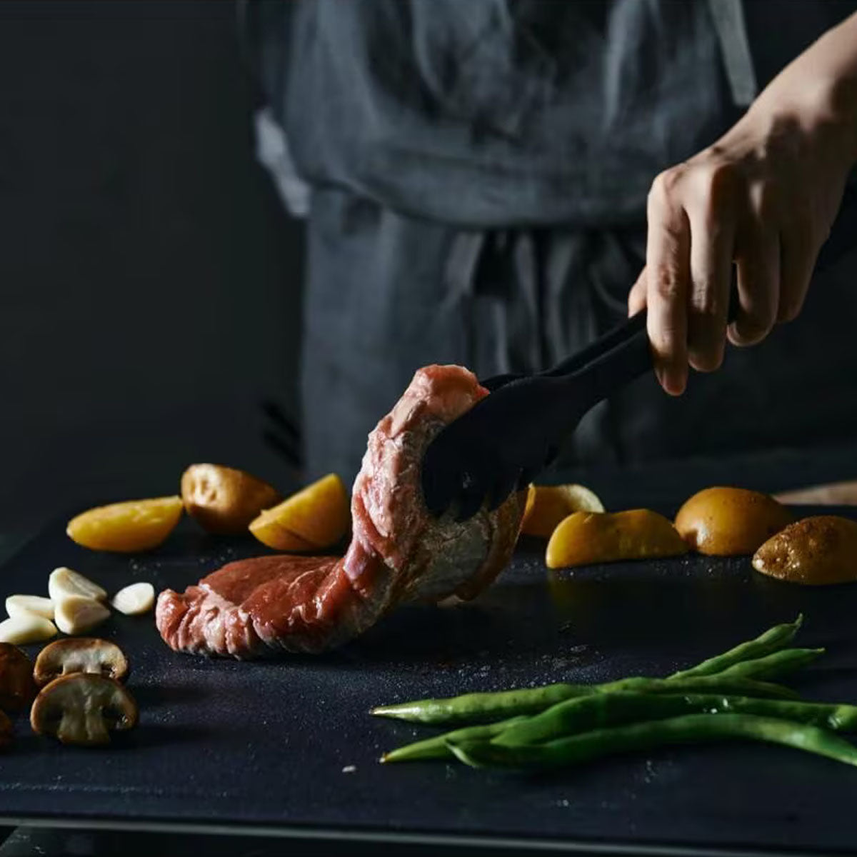 Elektrisk plancha MAGIC GRILL svart 950W bakside