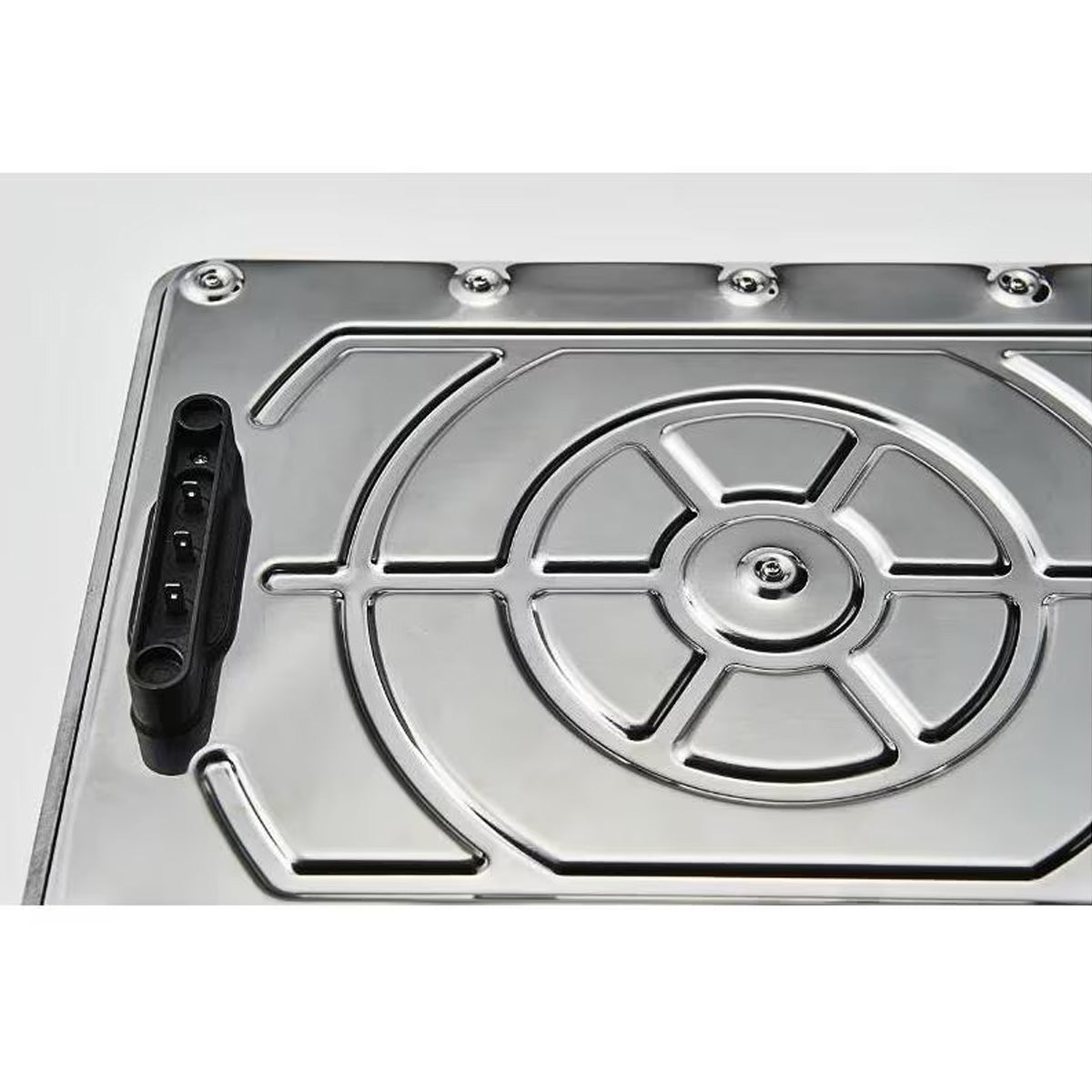 Elektrisk plancha MAGIC GRILL svart 950W med stekt mat