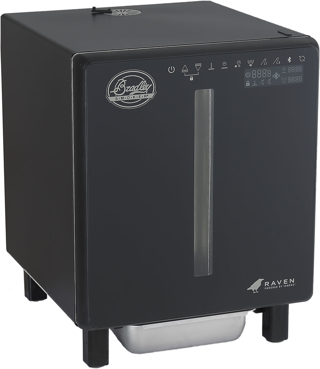 Elektrisk røykovn Raven med Bluetooth 87 liter Bradley Smoker forfra