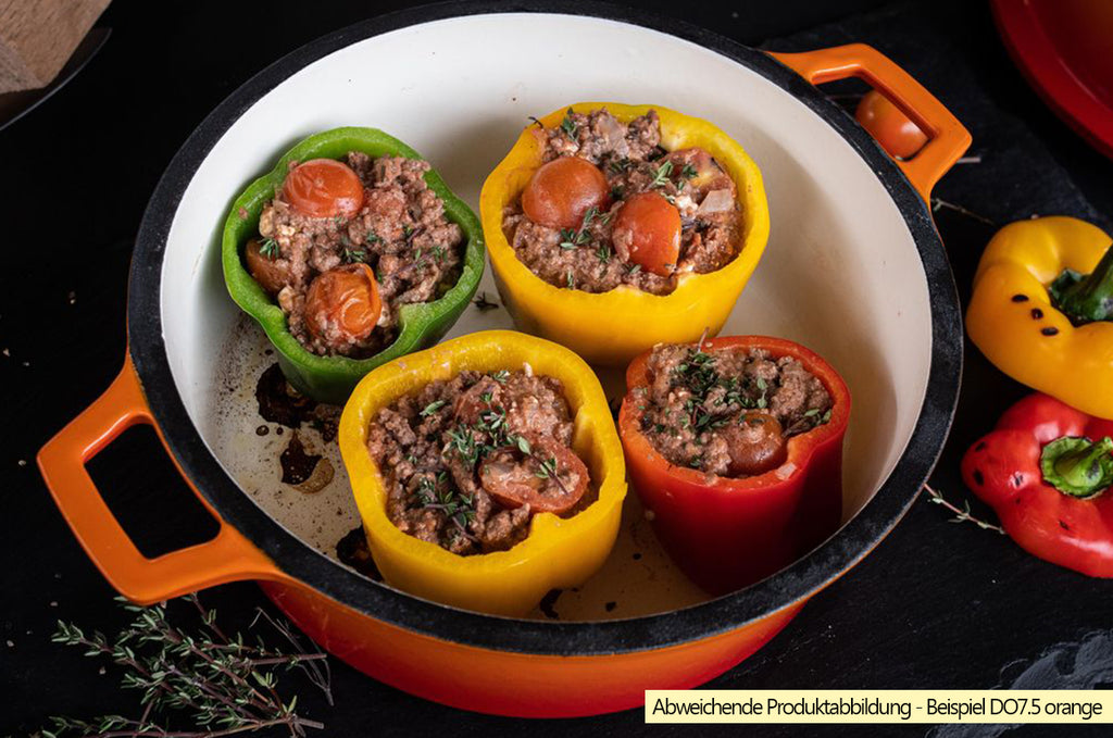 Montert emaljert dutch oven DO9 uten føtter 9,1 l rød på grill