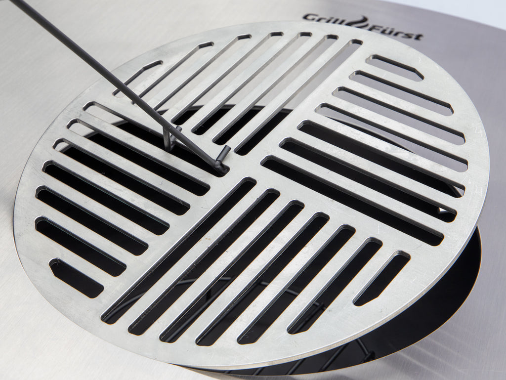 Nærbilde av grillrist på Feuerplatte 104 cm rustfritt stål 6 mm
