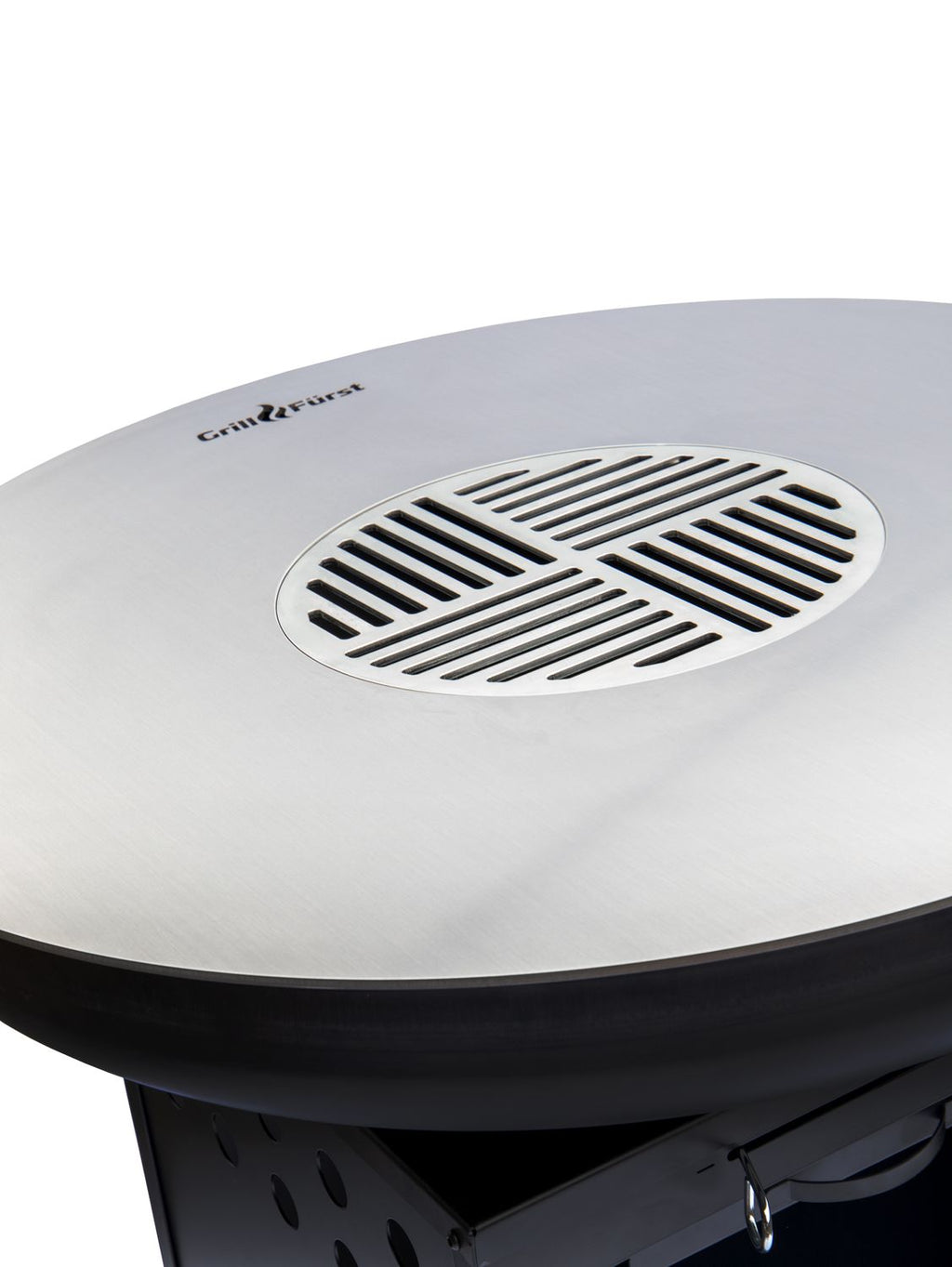 Montert Feuerplatte 104 cm rustfritt stål 6 mm - Grillfürst