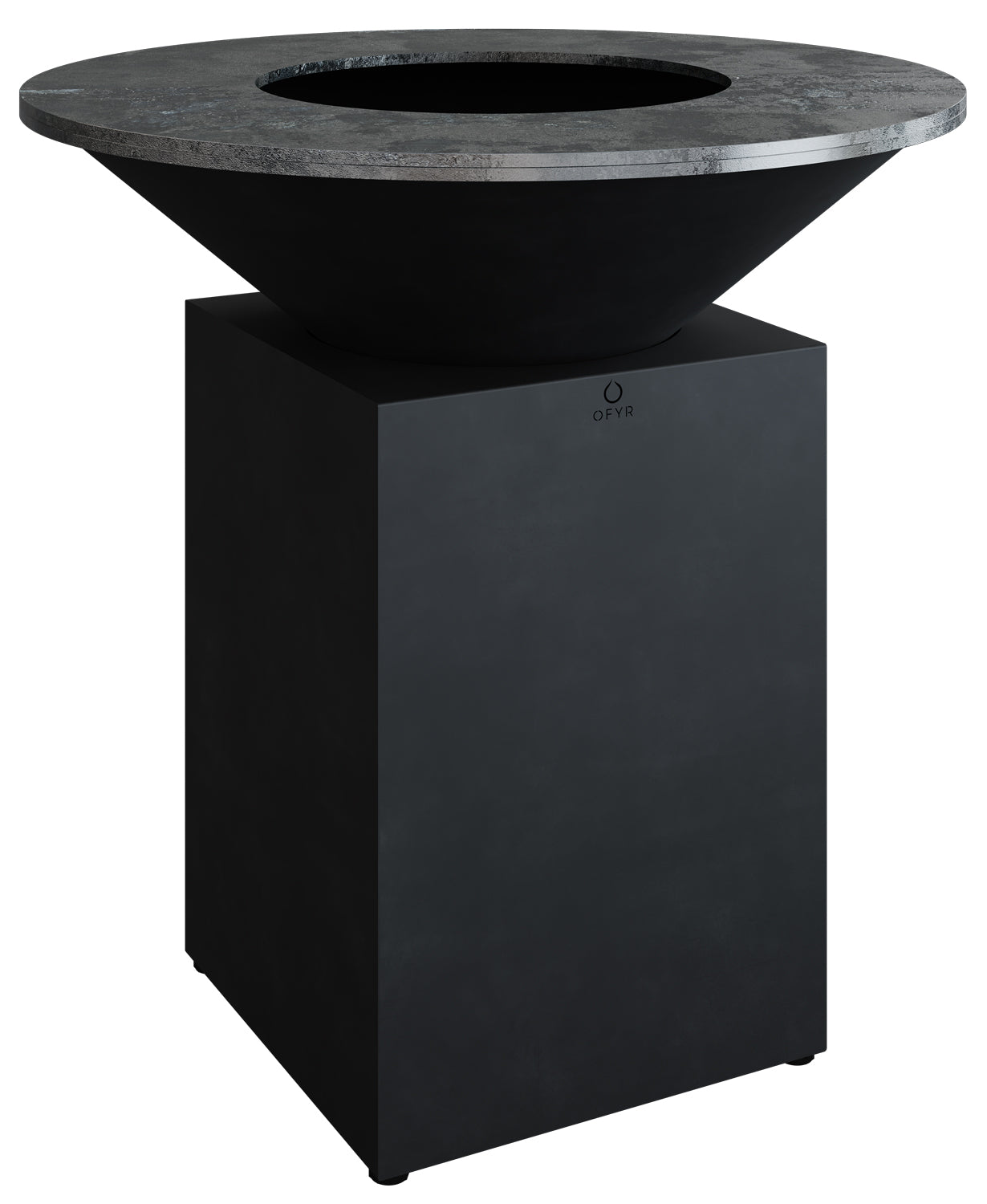 Feuerplatte Classic Black 100 med tilbehørssett bakside