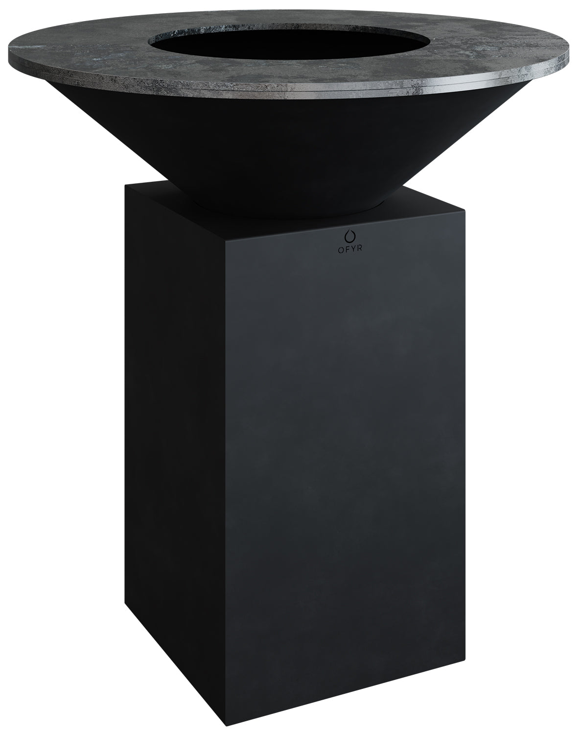 Bakside av Feuerplatte Classic Black 85 med grillrist og tilbehør