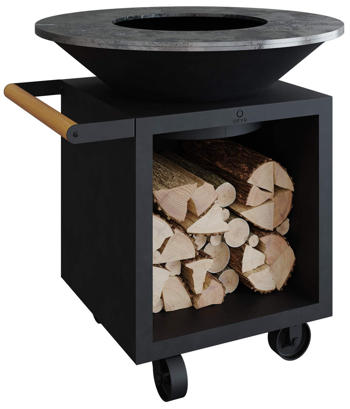 Feuerplatte Classic Storage Black 100 PRO - OFYR forfra