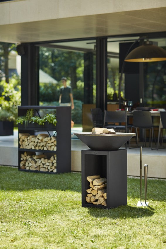 Feuerplatte Classic Storage Black 85 cm OFYR bakside