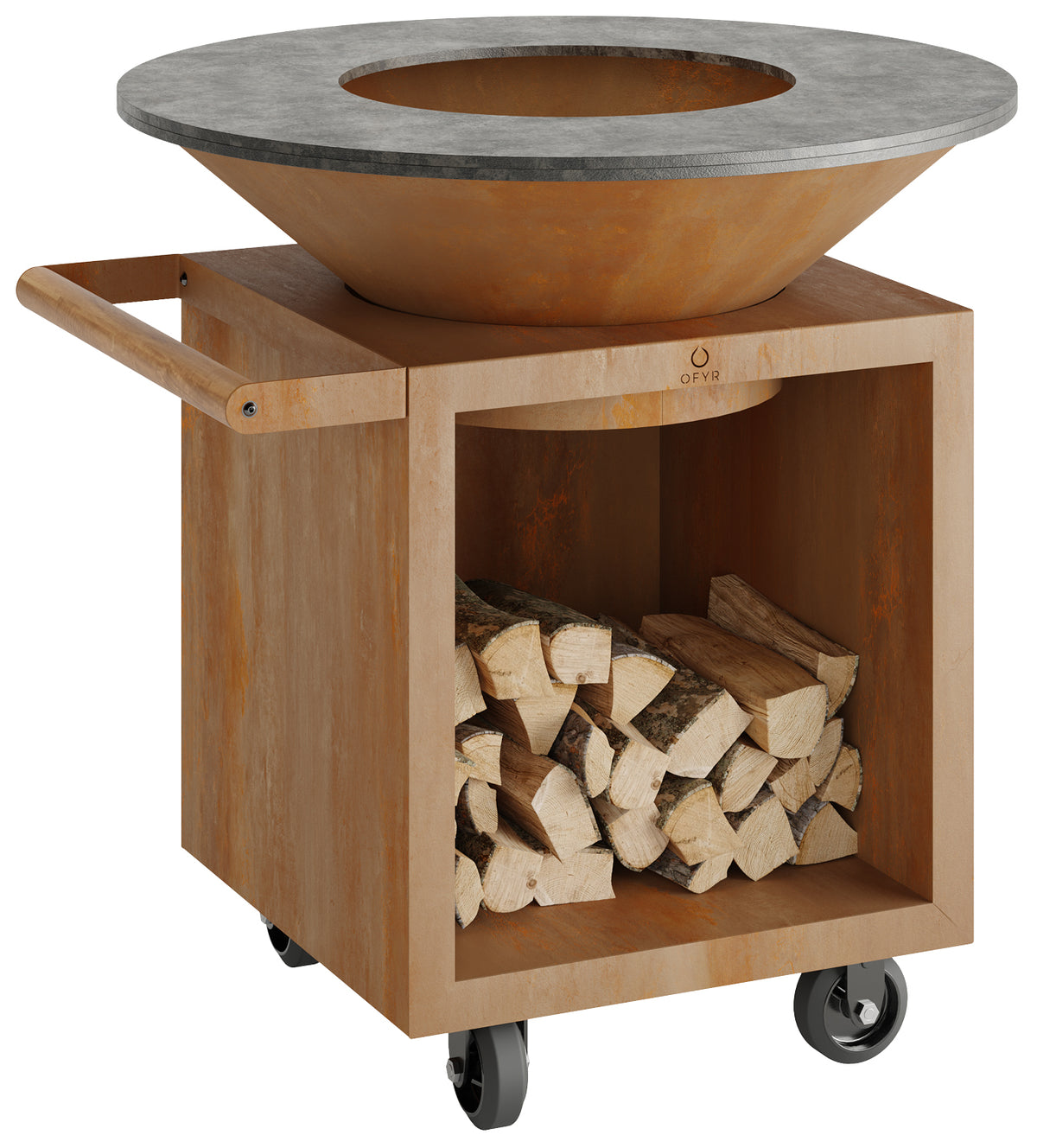 Feuerplatte Classic Storage Corten 100 PRO forfra