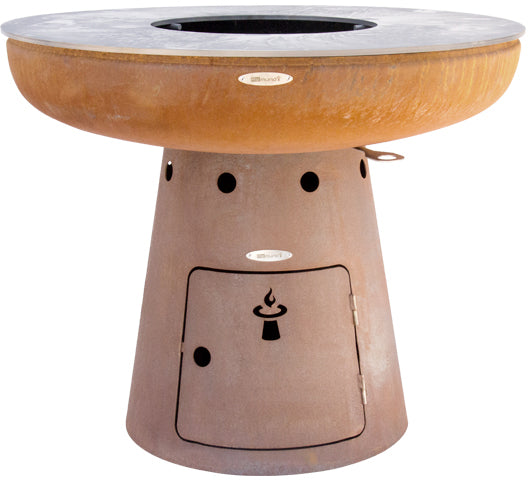 Feuerplatte Nero L84 102 cm cortenstål forfra