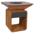 Feuerplatte One Fireplace cortenstål støpejern 100 cm front
