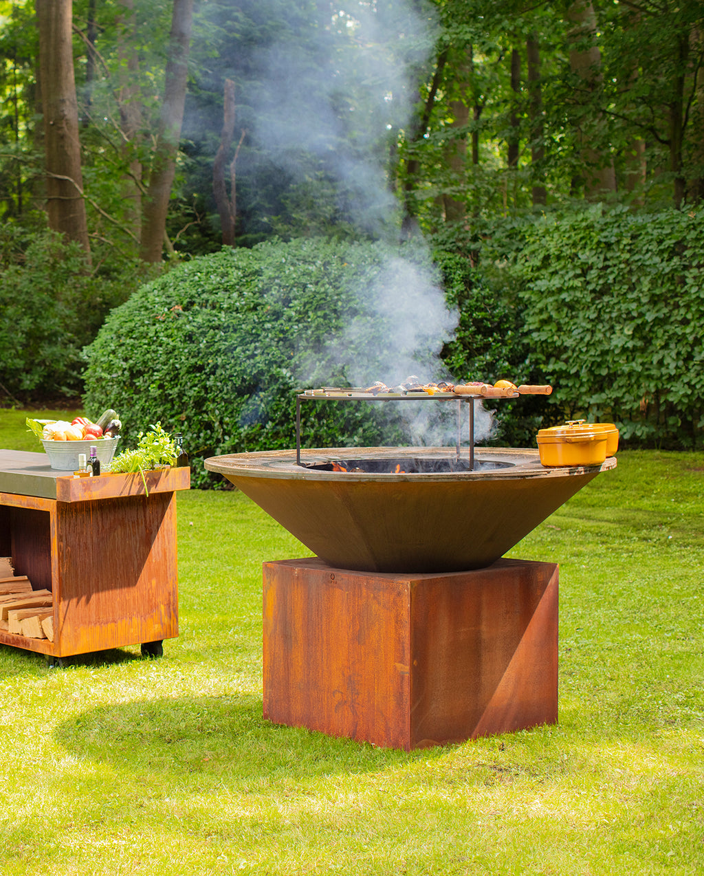 Feuerplatte XL Corten 150 cm - OFYR bakside