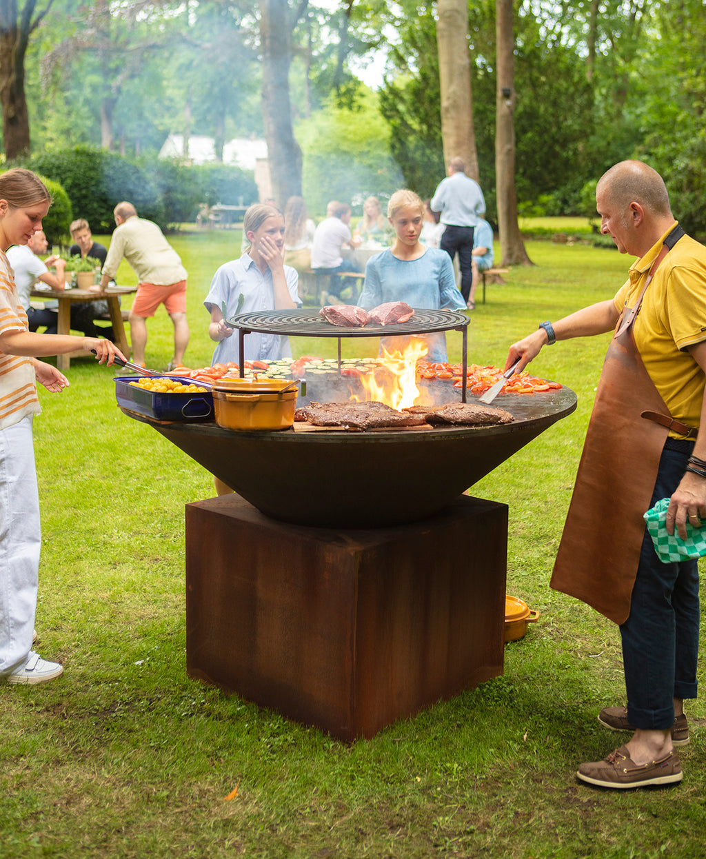 Feuerplatte XL Corten 150 cm - OFYR detalj av grillflate