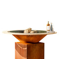 Fire Guard Ring 100 beskyttelsesring i teak forfra
