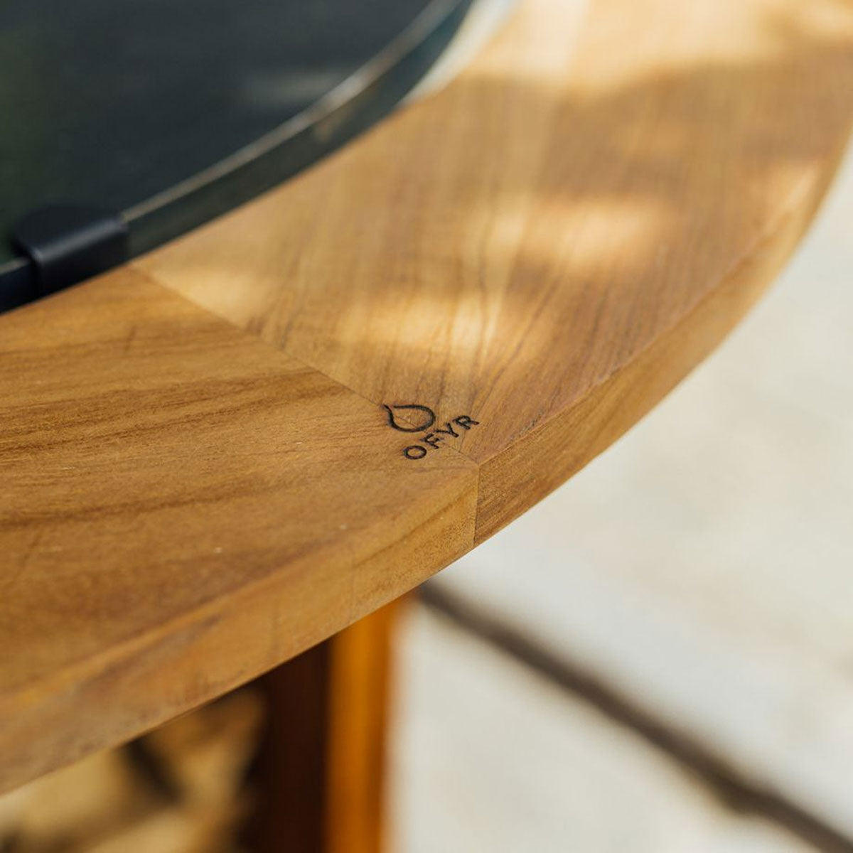 Fire Guard Ring 100 beskyttelsesring i teak bakside