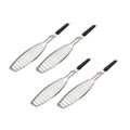 Fiskeholder rustfritt stål 61,5 cm 4-pakk - SANTOS forfra