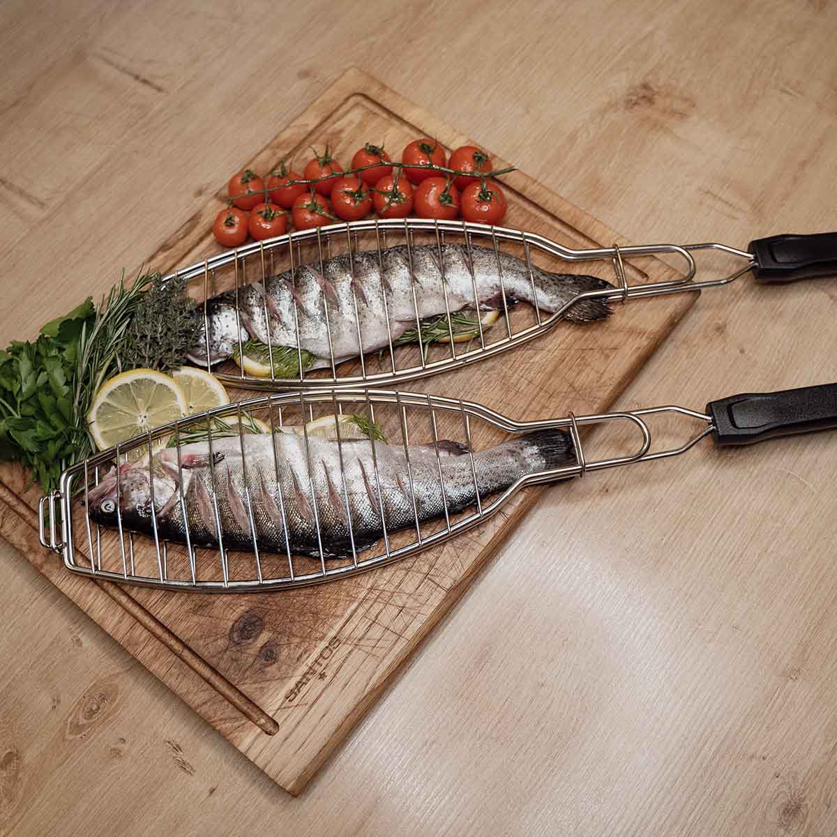 Opphengsøy på Fiskeholder rustfritt stål 61,5 cm 2-pakk - SANTOS