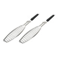 Fiskeholder rustfritt stål 61,5 cm 2-pakk - SANTOS forfra