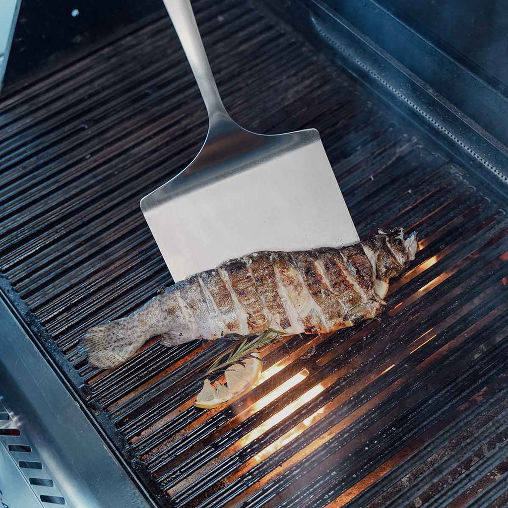 Fiskespade rustfritt stål - SANTOS montert