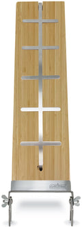 Flammelaksbrett bambus 140 mm med klemme for grilling forfra