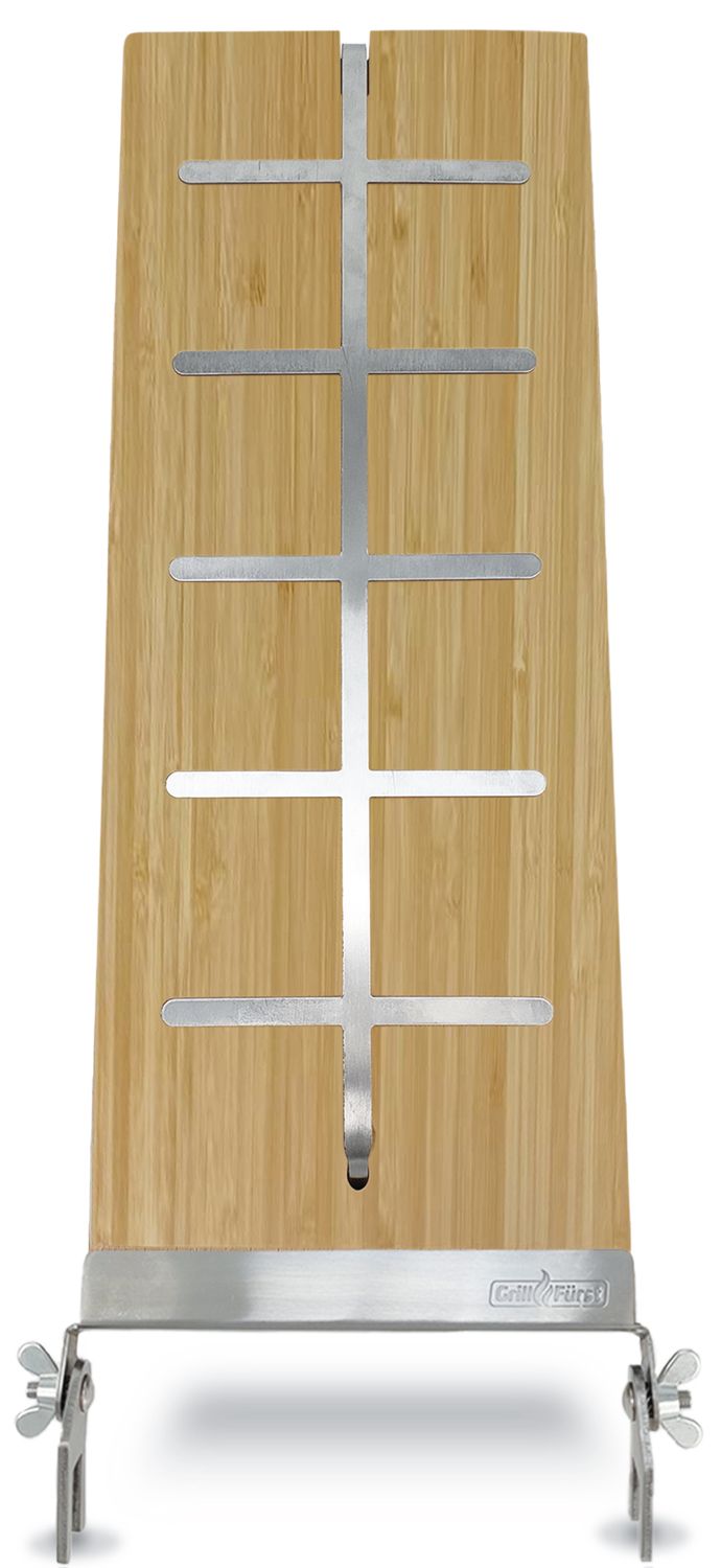 flammelaksbrett bambus 50x19 cm med klemme forfra