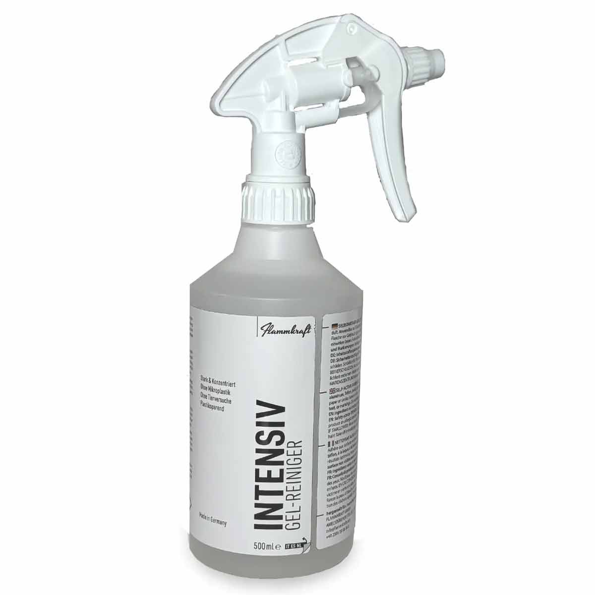 Flammkraft gel intensivrengjøring for rustfritt stål 500 ml flaske for grillrengjøring